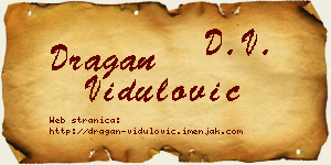 Dragan Vidulović vizit kartica